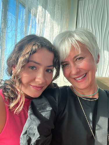 Daughter and mom selfie