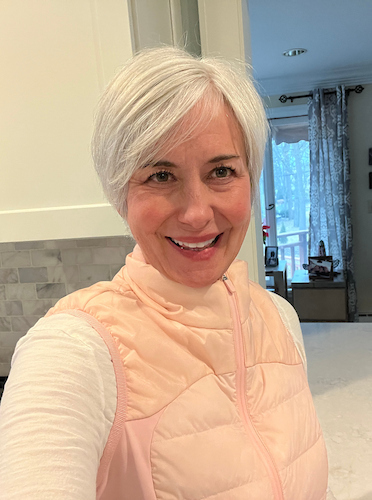 Mature woman selfie at home